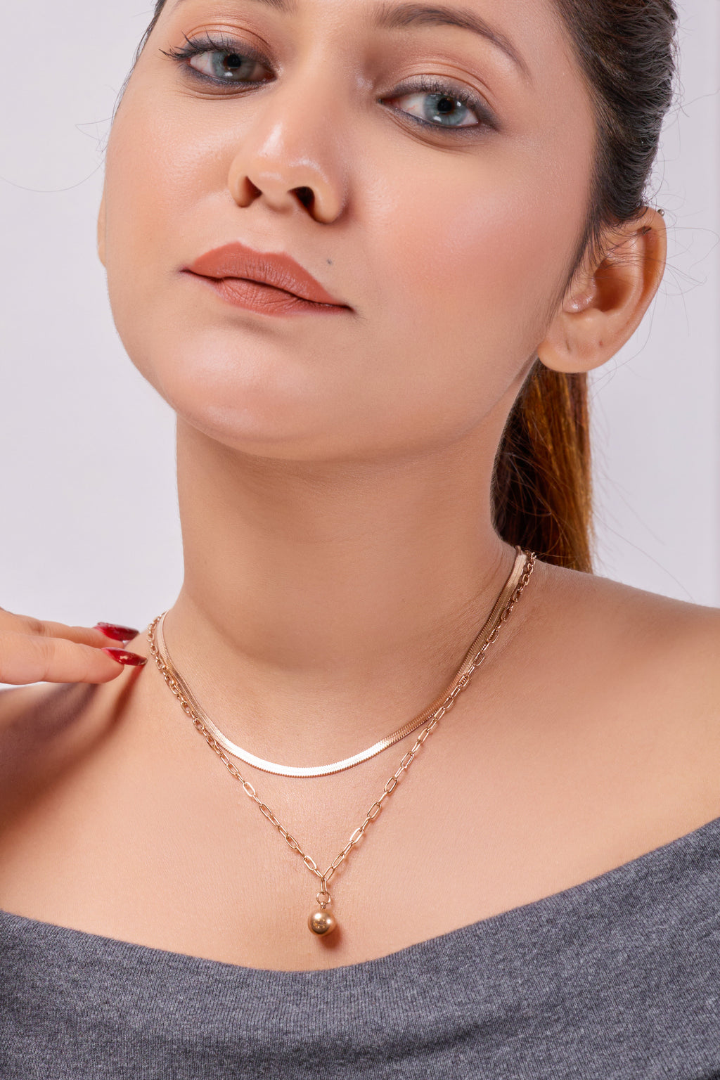 Zyra Twin Grace Necklace GWN -1