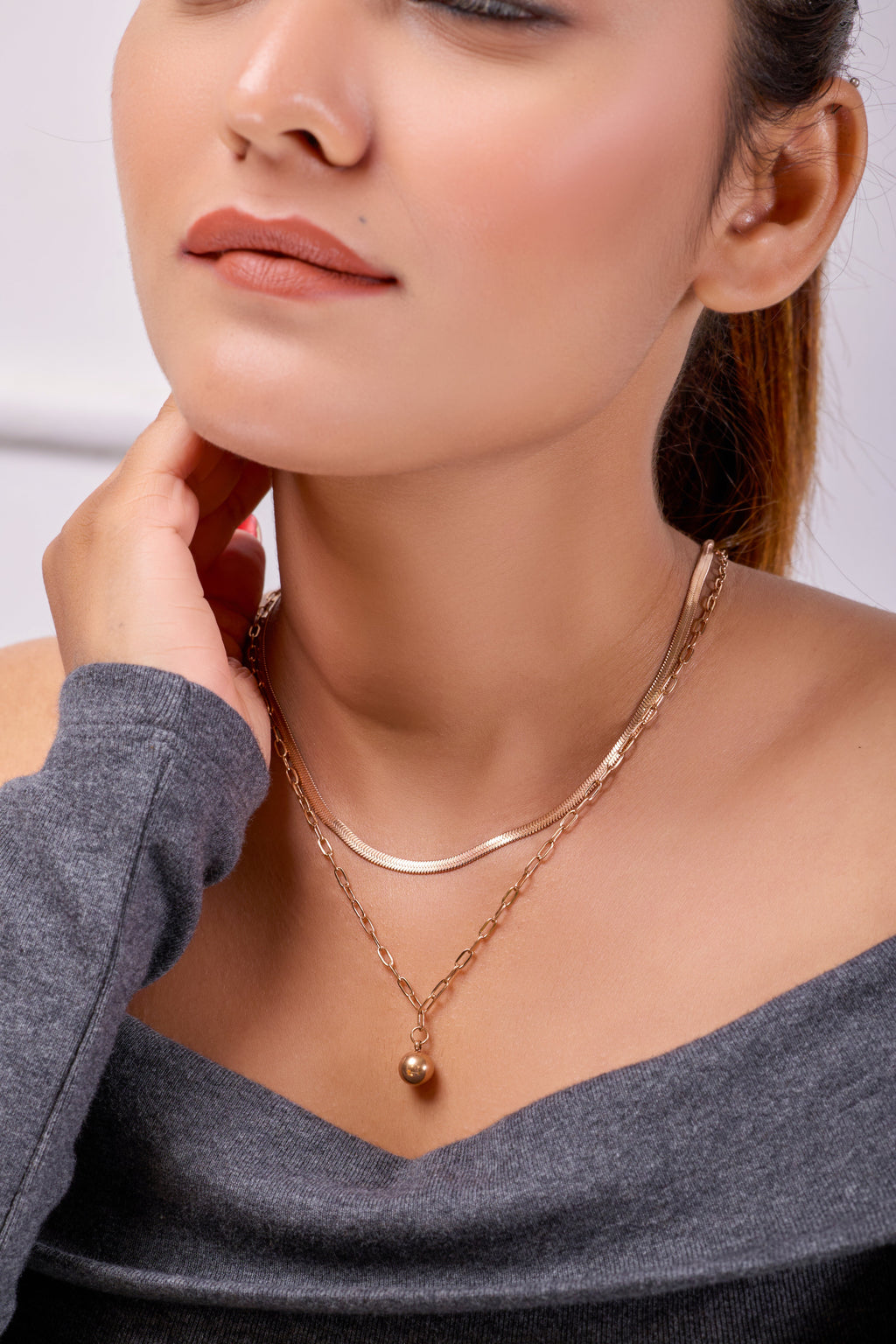 Zyra Twin Grace Necklace GWN -1