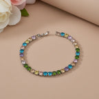 Multicolour Big Diamond tennis bracelet GWB -54
