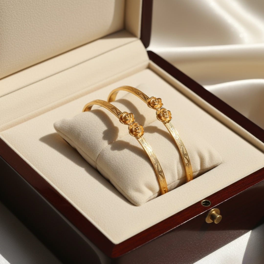 Wibestone Rose Bangles – Bloom with Timeless Elegance