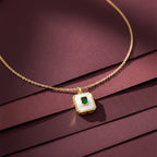 Vintage-Inspired Emerald Women Neckless GWN -94