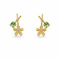 Green Floral Drop Earrings GWE -116