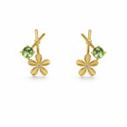 Green Floral Drop Earrings GWE -116