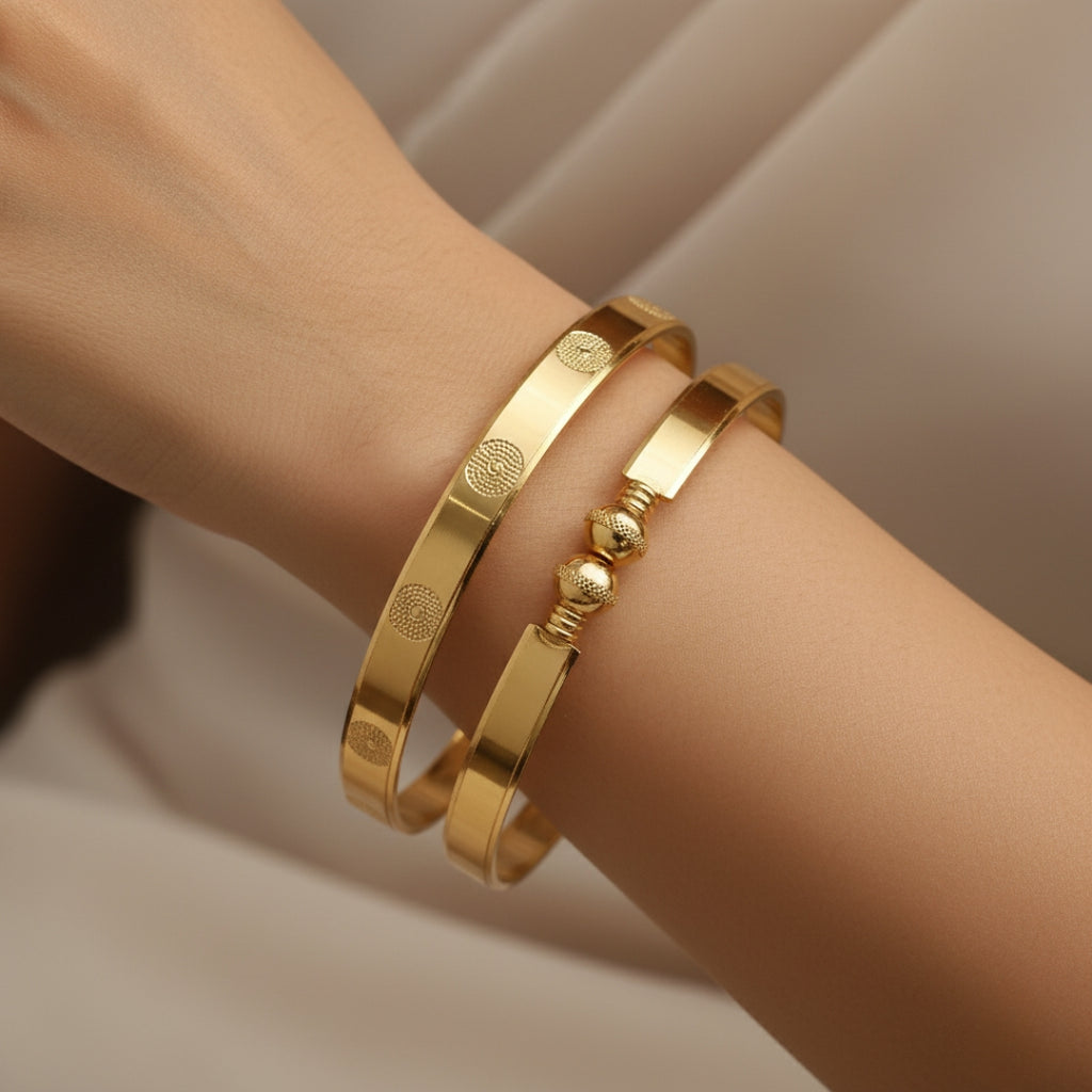 Wibestone Timeless Glow Kada Set – Radiant Elegance for Every Occasion
