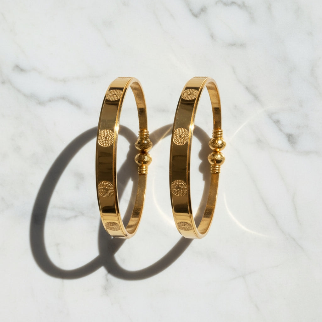 Wibestone Timeless Glow Kada Set – Radiant Elegance for Every Occasion