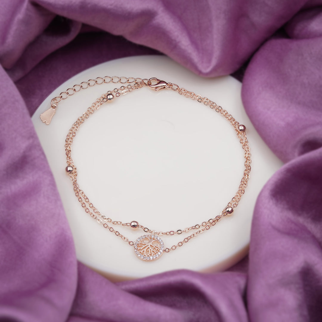 Wibestone Ojasvi Anklet – Elegant Radiance in Every Step