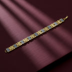 Men’s Gold-Tone Crystal Link Bracelet GMB -10