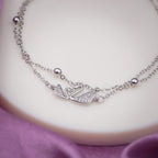 Elegant Double Layer Swan Anklet GWA -1