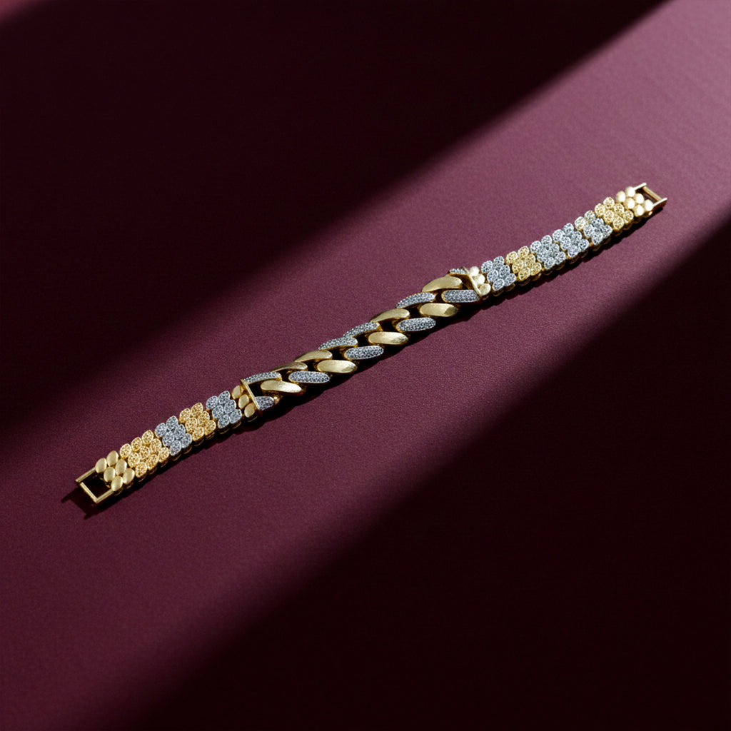 Men’s Two-Tone Cuban Link Bracelet GMB -6
