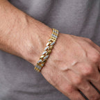 Men’s Two-Tone Cuban Link Bracelet GMB -6