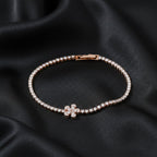 Rose Gold Floral Tennis Bracelet GWB -88