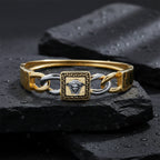Men’s Gold & Silver Medusa Designer Kada GMK -6