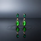 Emerald Green CrystaL Earrings GWE -201