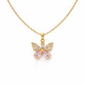 Pink butterfly Neckless  GWN -120