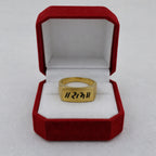 Men’s Black Om Symbol Gold-Tone Ring GMR -31
