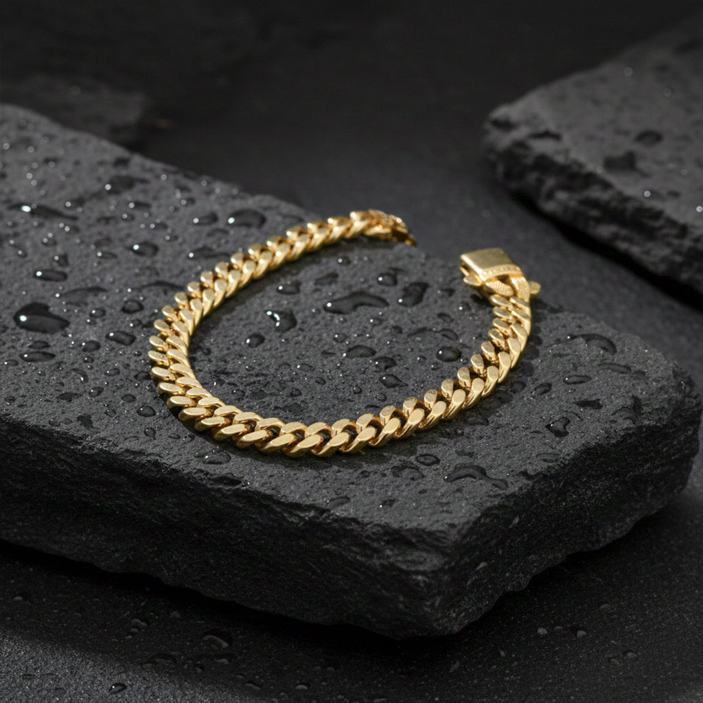 Men’s Gold-Tone Cuban Link Bracelet GMC -12