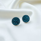 Midnight Blue Pavé Stud Earrings GWE -95