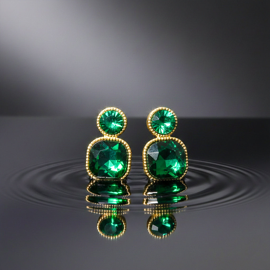 Emerald Square Earrings GWE -152