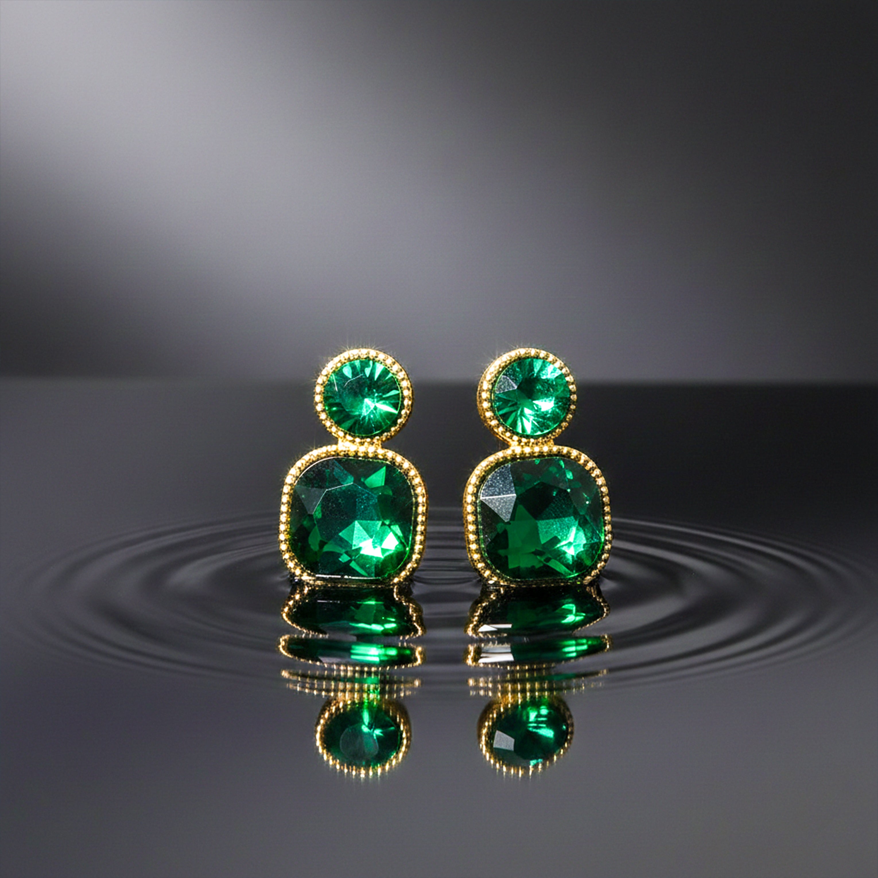 Emerald Square Earrings GWE -152