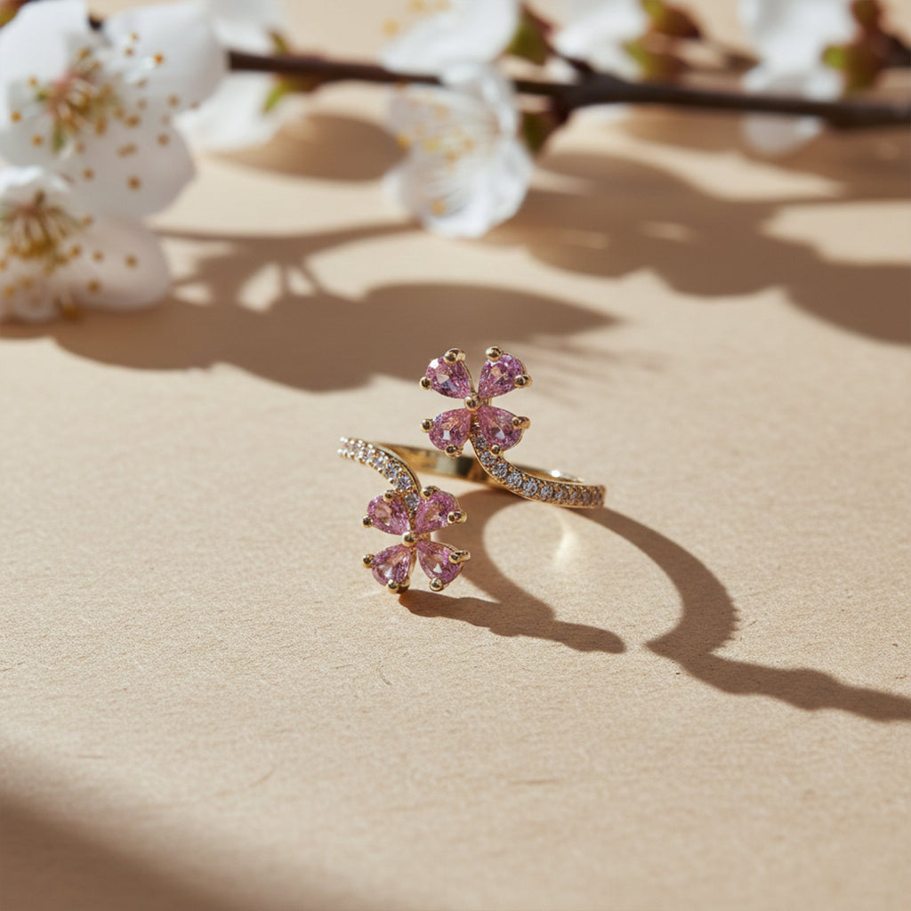 Pink Blossom Adjustable Ring GWR -72