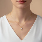 Golden Teardrop Necklace GWN -42