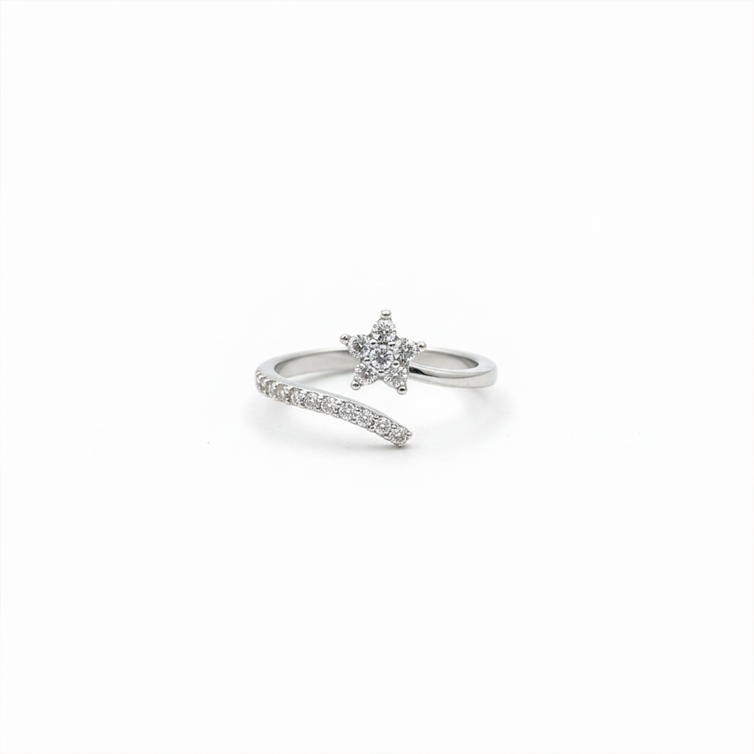 Silver Star Adjustable Ring GWR -80