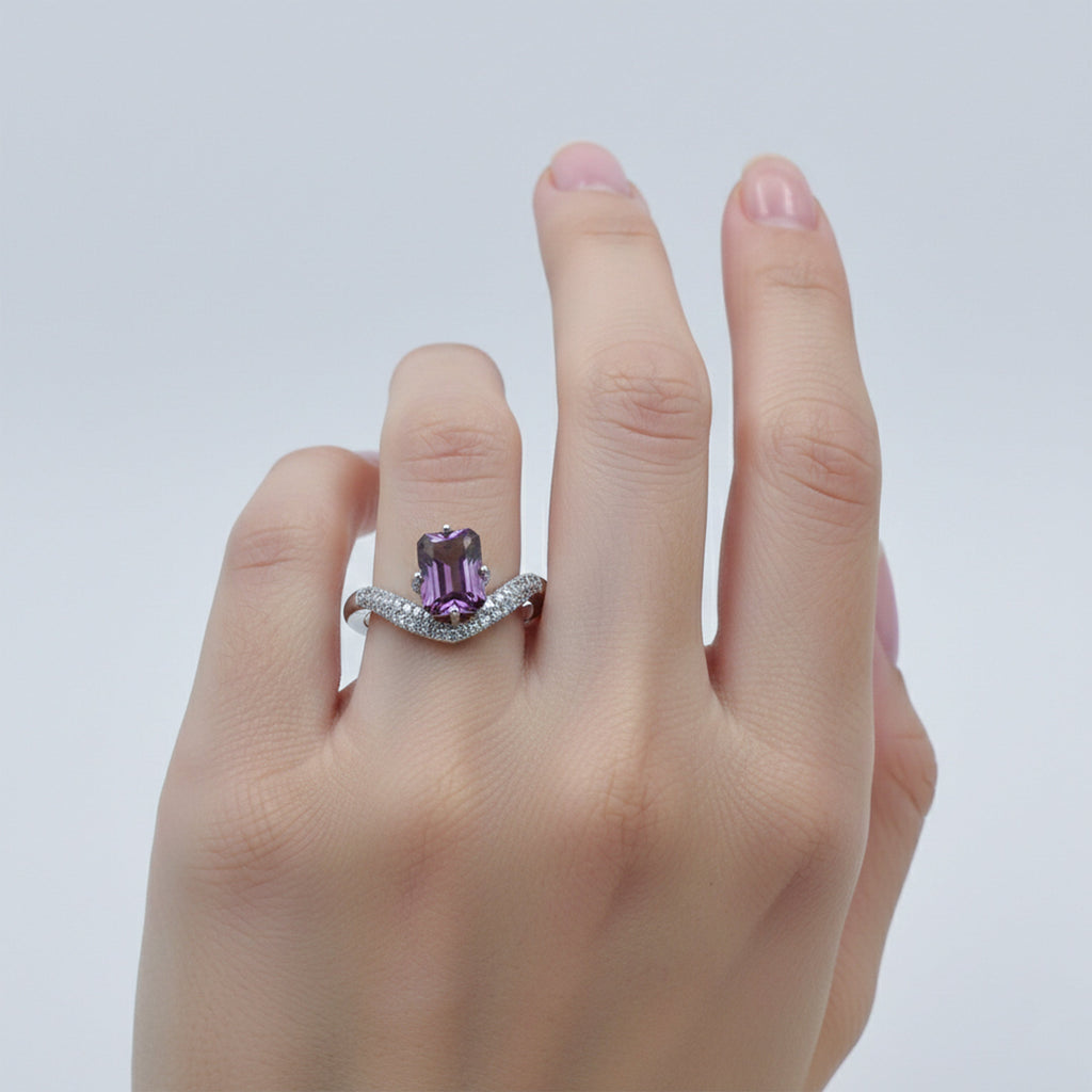 Silver Amethyst Ring GWR -60