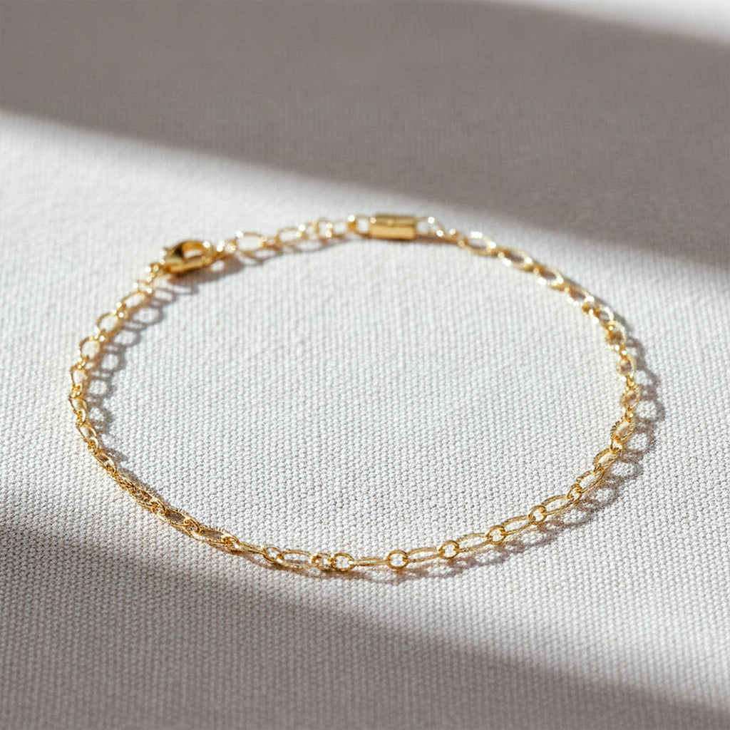 Oval Link Chain Anklet GWA -47