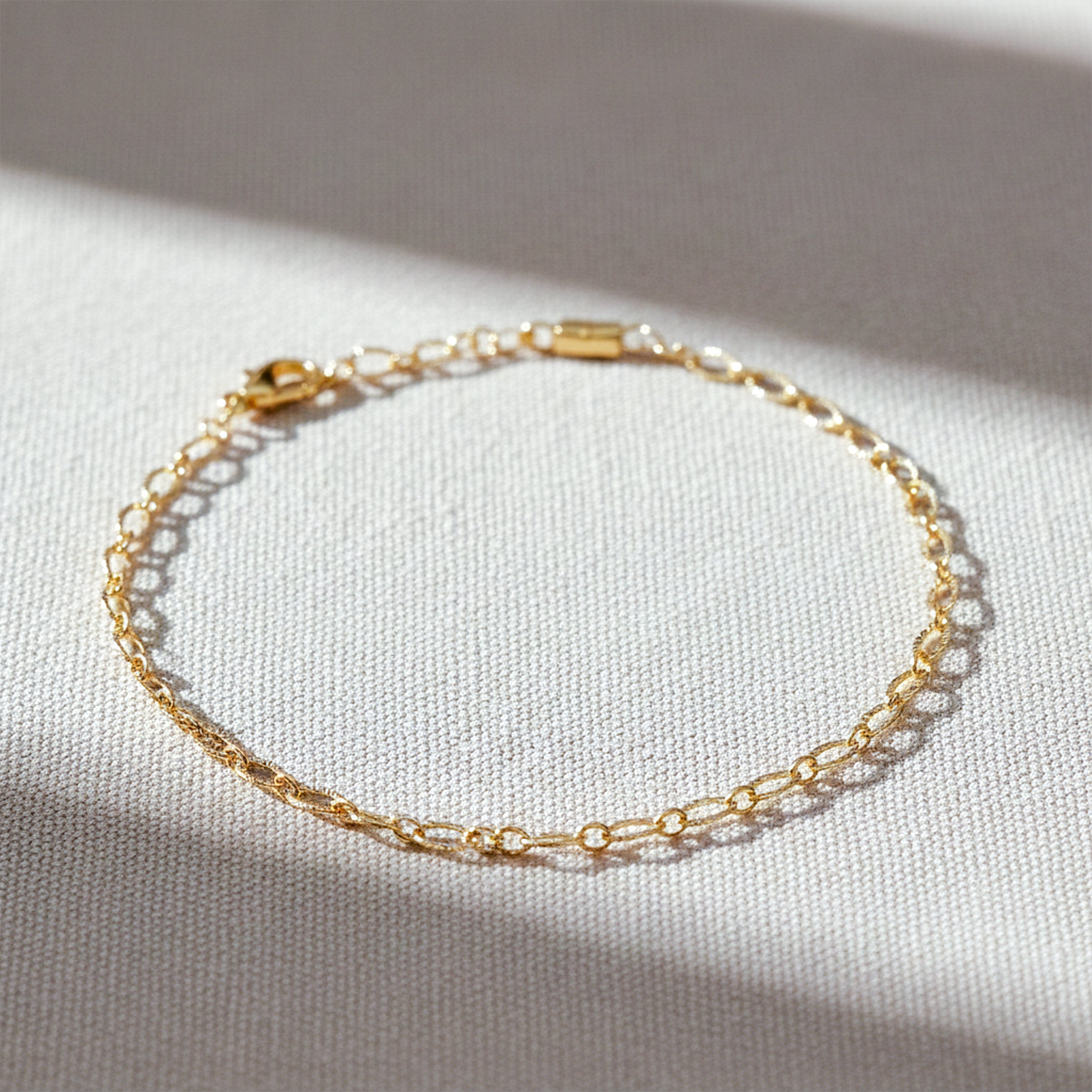 Oval Link Chain Anklet GWA -47