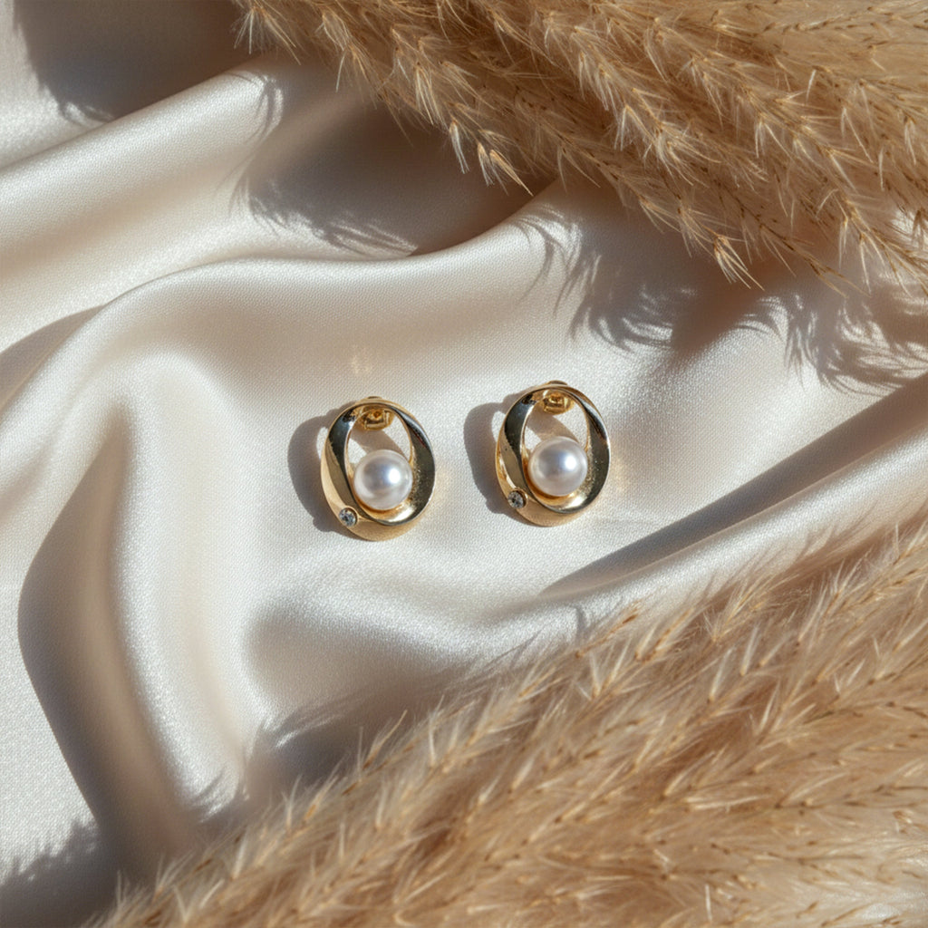 Luna Pearl Orbit Earrings GWE -58