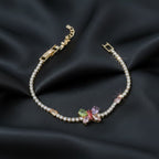 Multicolor Floral Tennis Bracelet GWB -102