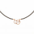 Rose Gold Black Beaded Mangalsutra GM -61