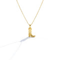 Gold Cowboy Boot Charm Women Necklace GWN -156