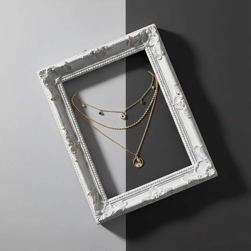 Evil eye 3 Layers Chain Neckless GWN -21