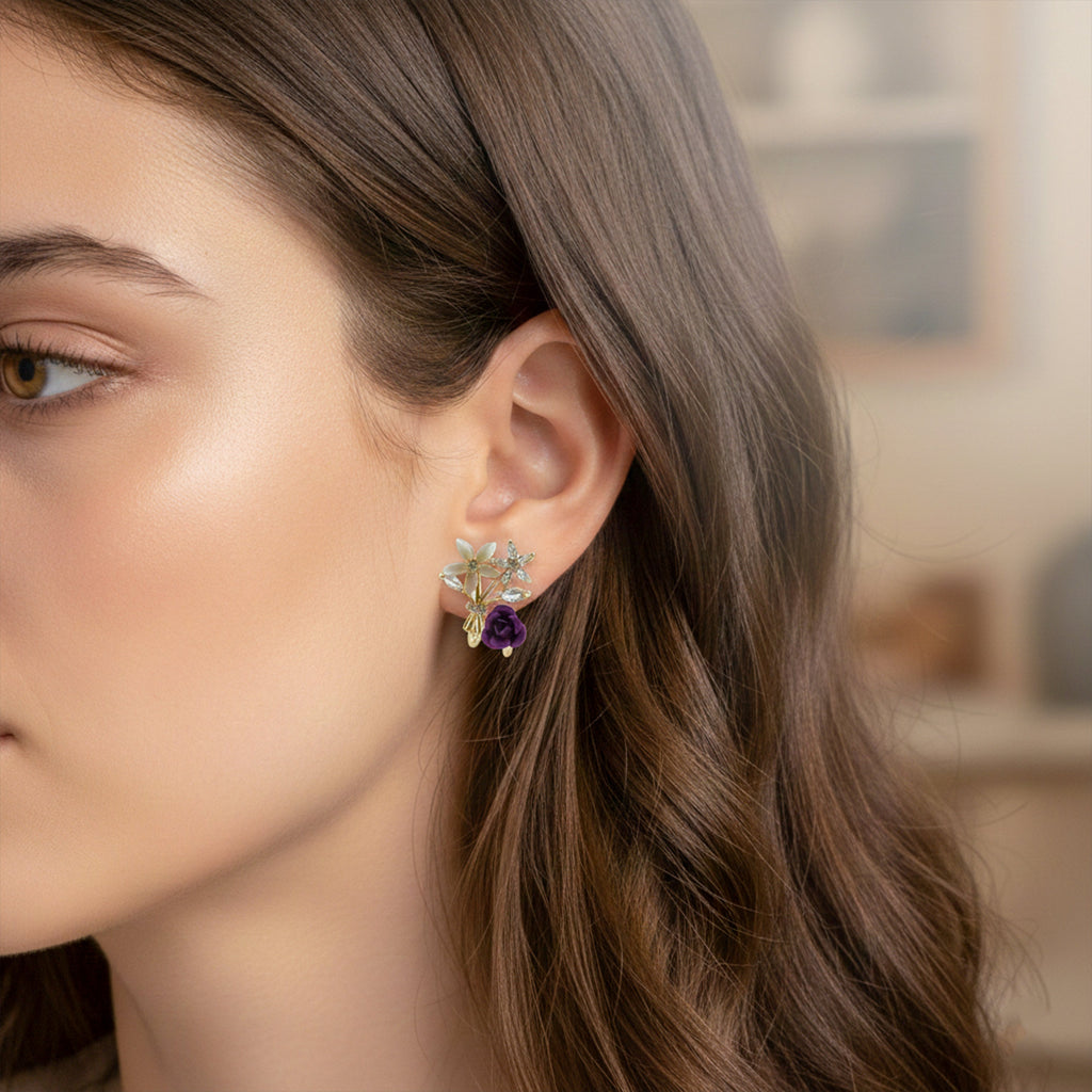 Crystal Stud Earrings  GWE -157
