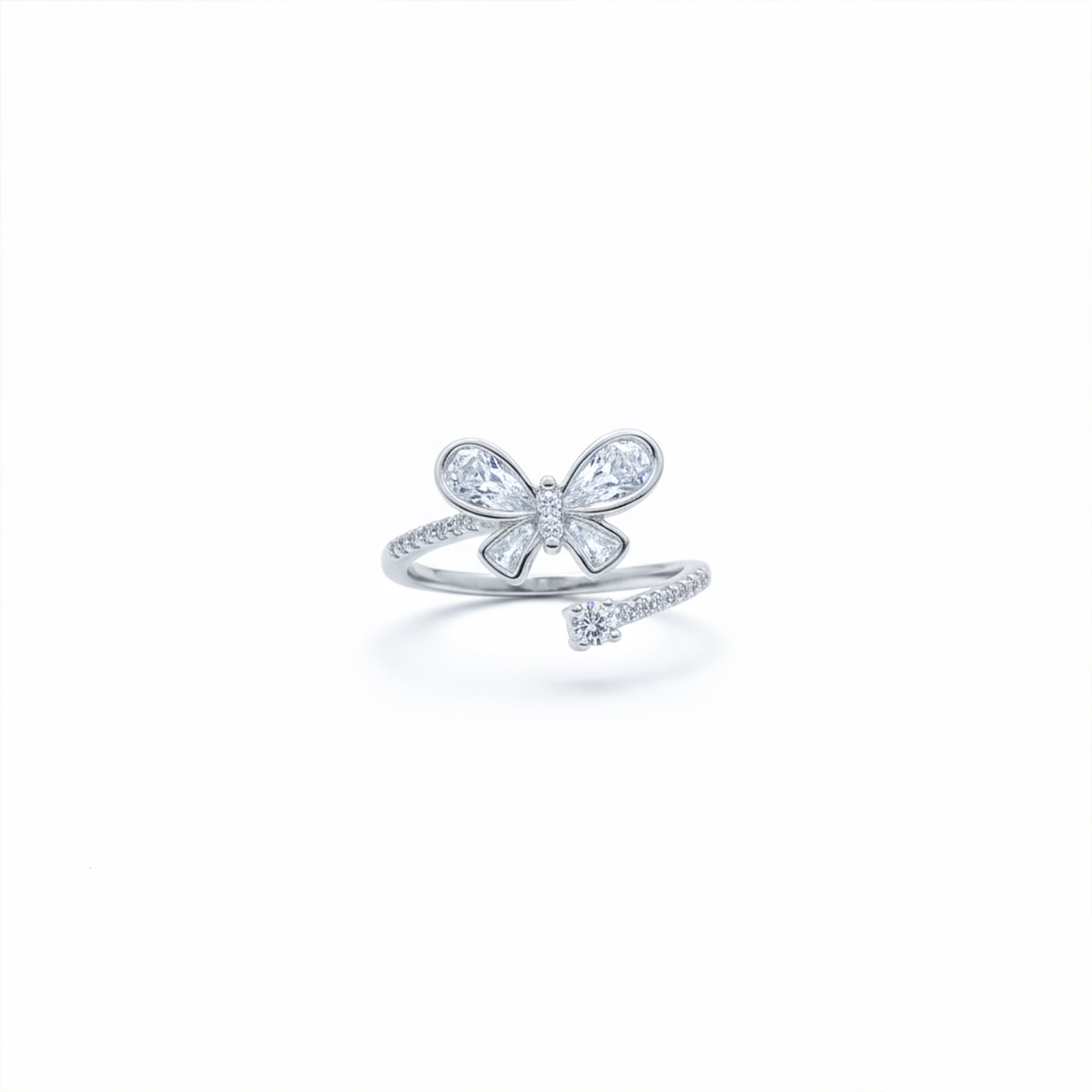 Crystal Butterfly Open Ring GWR -32