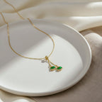 Dangling Fan Charm Women Neckless GWN -95