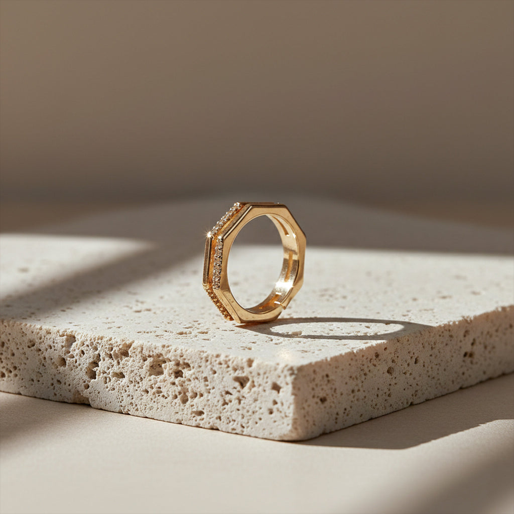 Golden Hexa Spark Ring GWR -16