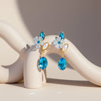 Aqua Blossom Earrings GWE -239
