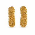 Twisted Gold Textured Hoop Earrings GWE -74