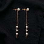 Pearl Chain Drop Earrings GWE -96