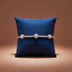 Rose Gold Floral Tennis Bracelet GWB -107