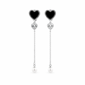 Heart Pearl Drop Earrings GWE -85