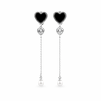 Heart Pearl Drop Earrings GWE -85