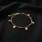 Gold Butterfly Charm Anklet GWA -56