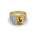Men’s Gold Om Symbol Textured Ring GMR -19