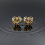 Multicolo Heart Stud Earrings GWE -123