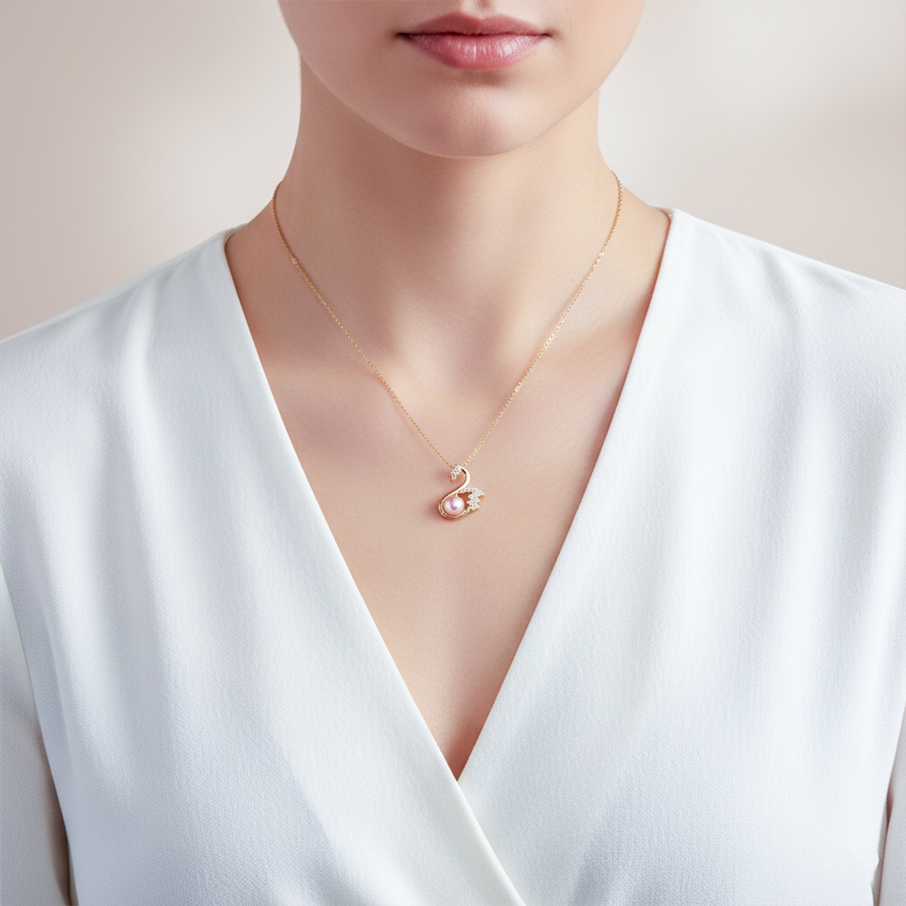 Golden Swan Necklace GWN -36