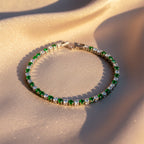 Emerald & Diamond Tennis Bracelet GWB -70