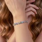 Pastel Multicolor Halo Tennis Bracelet GWB -136